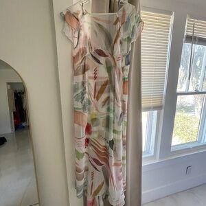 ANTONIO MELANI Pastel Abstract Maxi Dress